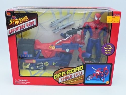 Off-Road Spider Cycle SPIDER-MAN Adventure Hero 2000 Toy Biz Marvel 10" Figur