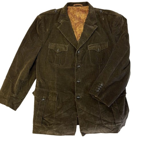 Astor Black BESPOKE Handmade Men's Green Corduroy Sport Coat SAFARI Jacket NORFO - Picture 18 of 19