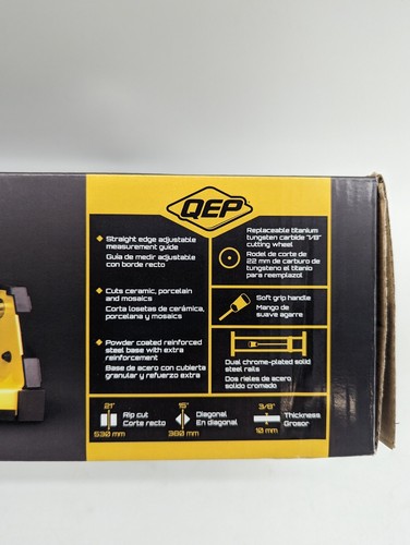 QEP Tile Cutter Powder Coated Steel Extra Reinforcement Adjustable Measurement - Picture 2 of 3