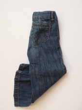 BABYGAP 1969 Girls Medium Wash Cotton Adjustable Waist Wide Leg Jean Sz 3