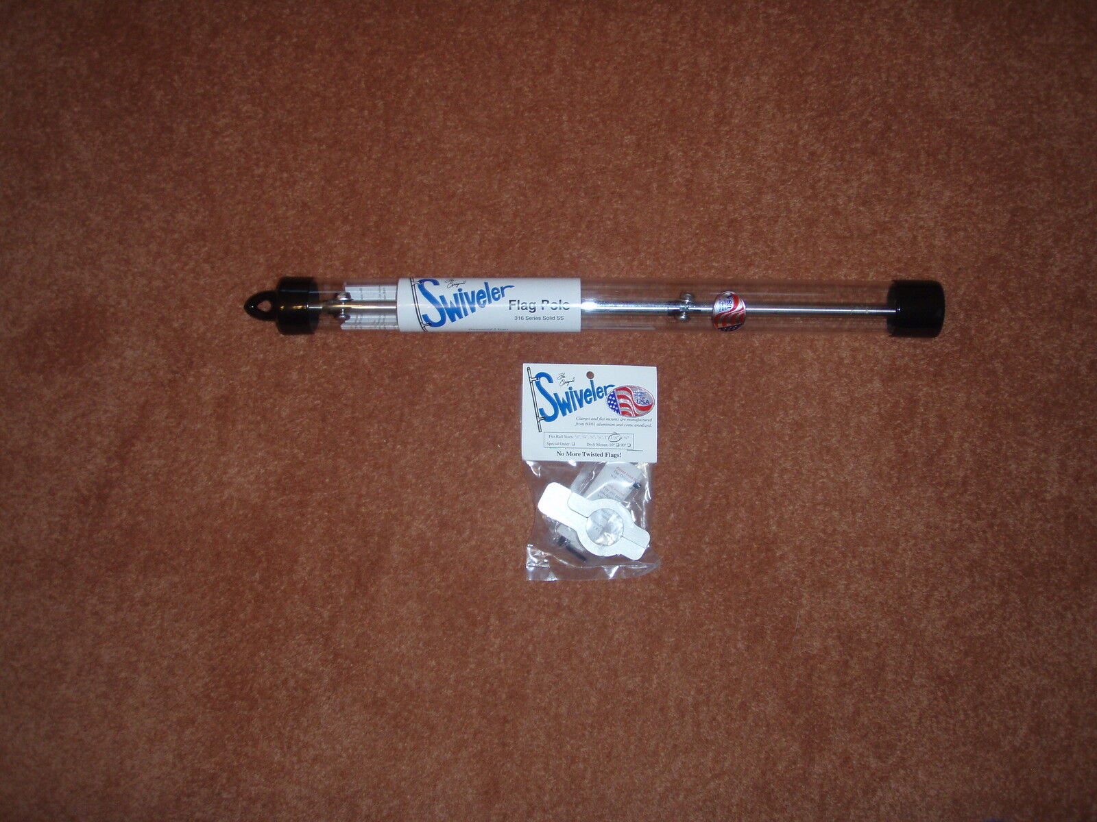The Original Swiveler 23 Flag Pole (MARINE) - made in the USA. The Original Swiveler 23 Flag Pole (MARINE) - made in the USA.