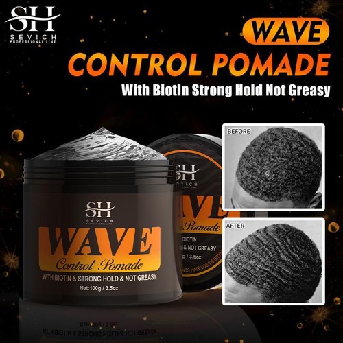 Pomada de control de ondas naturales para hombres negros sujeción fuerte 360 ondas estilo en capas - Imagen 10 de 24