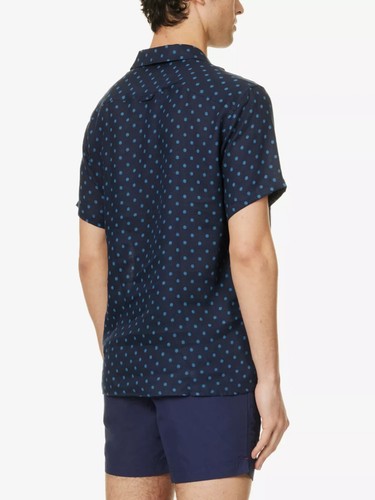 Camicia di lino DEREK ROSE MILAN 19 stampa medaglione. Taglia: XXL - Foto 5 di 6