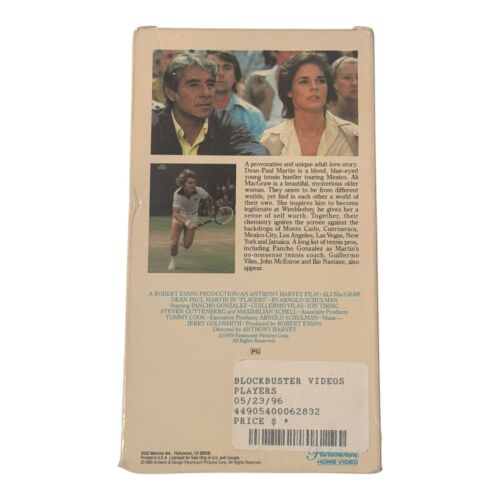 RARE VHS - Players (1979) Dean Paul Martin, Ali MacGraw - Paramount Studios - Picture 2 of 9