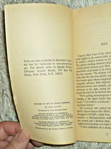 Charles Huntington, SPACE PROBE 6: NIGHTMARE ON VEGA 3, Vintage 1972 SF PB Novel - Picture 6 of 7