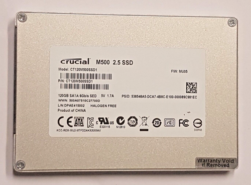 120 GB SATA-III Crucial M500 CT120M500SSD1 SED MLC SSD 2.5" Internal Hard Drive