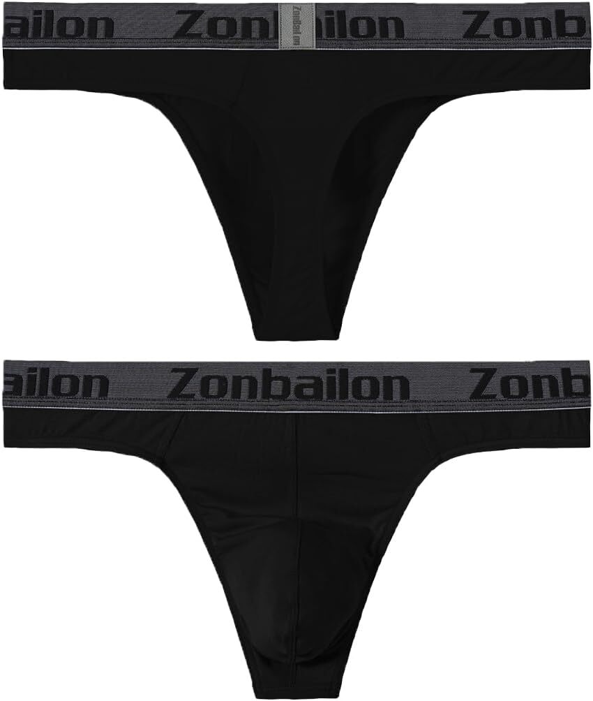 Men's Soft Sexy T-back Underwear Low Rise Stretch Tagless Bamboo