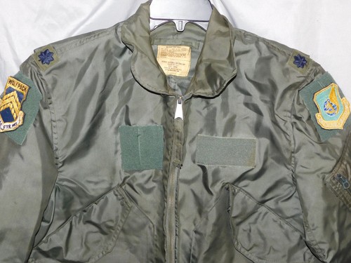 Vintage USAF Alpha Industries Fighter Patch CWU-36p Pilot Large Flight Jacket - Picture 9 of 13