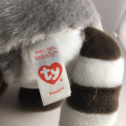 Ty Classic Plush - BANDIT the RACCOON (Medium 9 inch) NEW MINT with MINT TAGS - Picture 6 of 7