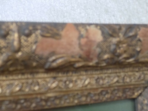 ANTIKER VINTAGE GROSSER LITHO DRUCK KLEINER MÄDCHEN MIT HASE KANINCHEN ORIGINAL RAHMEN - Bild 5 von 10