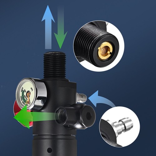 Mini Scuba Diving Tank Kit 1L Oxygen Tank with Pump Equipment Underwater Breath - Picture 5 of 23