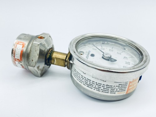 LOT OF 2 ASHCROFT 310 PNEUMATIC PRESSURE GAUGE 0-100PSI (DRAINED - GLYCERINE) - Picture 5 of 6