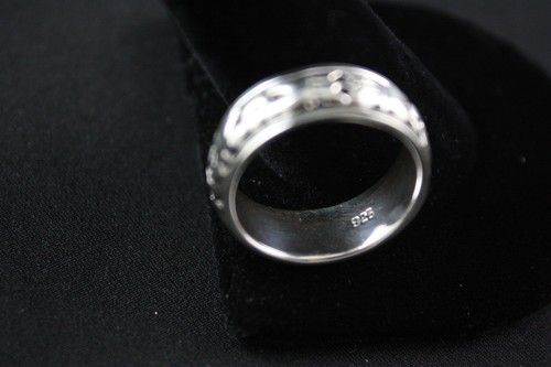.925 Sterling Silver Spinner Ring Claddagh Celtic - Picture 5 of 7