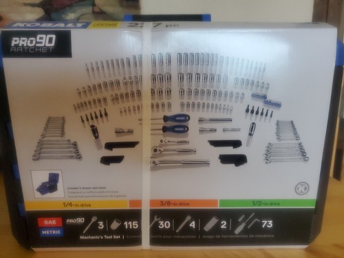 Kobalt 227-Piece Standard (SAE) and Metric Polished Chrome Mechanic's Tool Set