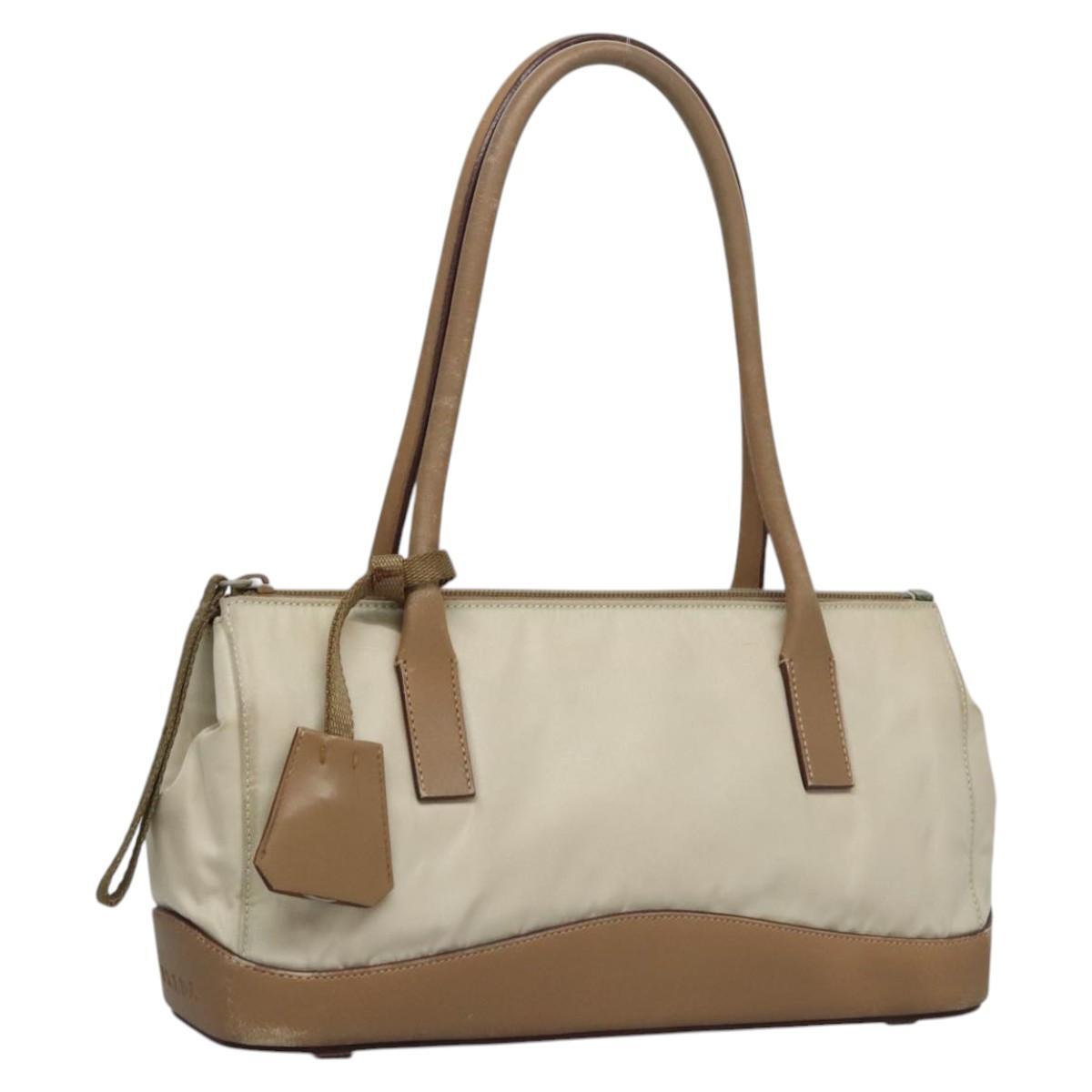 Prada Nylon Beige Handbag Authentic ti2915-image