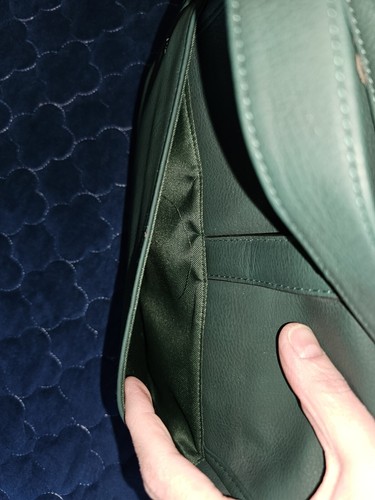 NEU Leder blaugrün meronagrün verstellbarer Riemen Geldbörse Handtasche - Bild 2 von 6