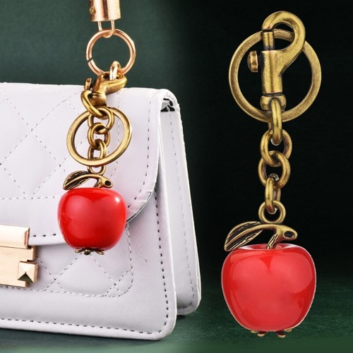 Sparkling Apples Bag Charm Glitter Keychain Multifuntional Purse Accessory - Zdjęcie 2 z 8