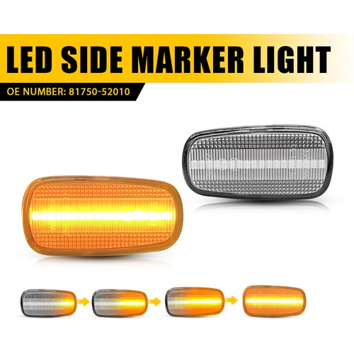 For Lexus 2002-2005 SC430 2001-2005 IS300 Amber LED Side Marker Light Sequential - Picture 13 of 22