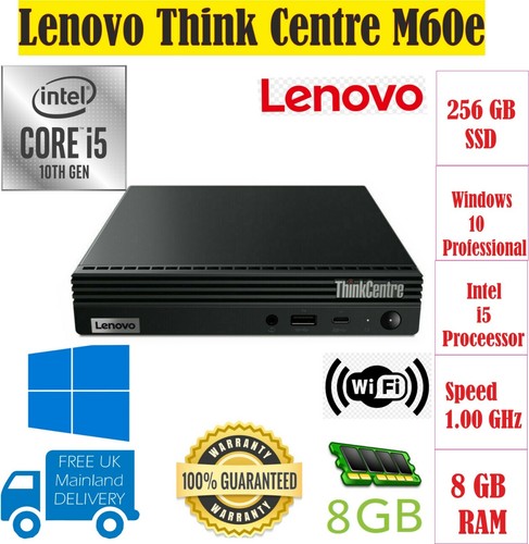 Mini PC Lenovo ThinkCentre M60e DDR4 8 GB RAM Intel Core i5 1035G1 10ta Generación - Imagen 1 de 3