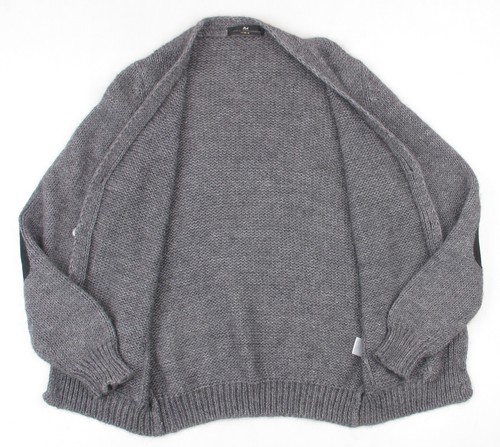 DANIELE ALESSANDRINI Italy Men's Grey Angora Blend Knit Button Cardigan I 50 - Picture 10 of 24