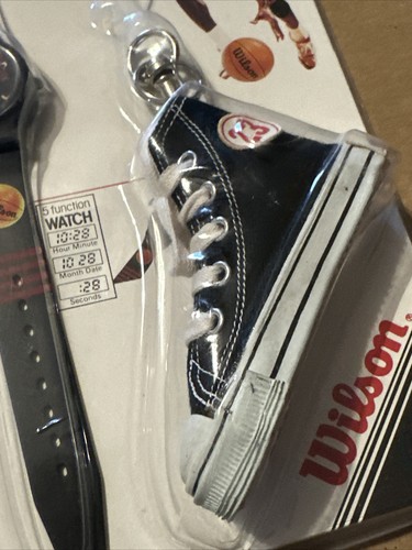 Michael Jordan 1984 Converse Wilson Keychain Shoe and Watch - Rare! New In Pack - Picture 6 of 7