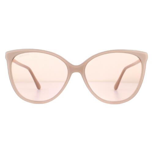Jimmy Choo NILE /S S0J2M Silver Shimmer Beige /Pink Lens 