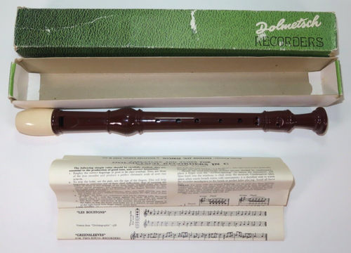Vintage Dolmetsch Blockflöte 1973 Sopran Sopran & Tenor Original Box & Papiere - Bild 2 von 7