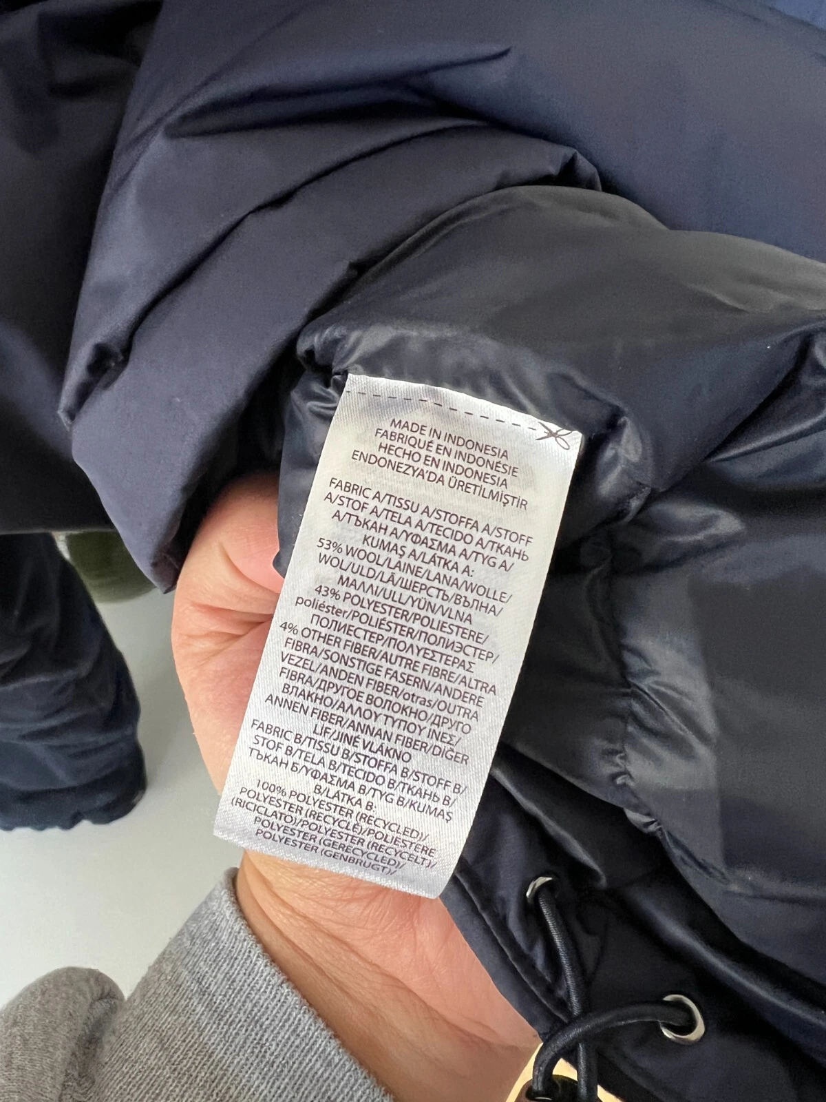 CANADA GOOSE Polo Ralph Lauren Classic 5 Giubbotto Bomber Imbottito Navy Xl Piumino Lana Manca Cappuccio