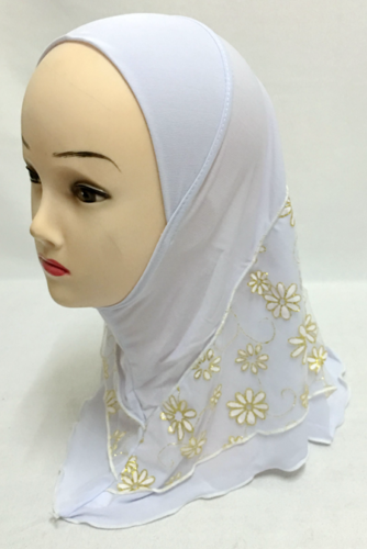 One Piece Muslim Kids Girls Hijab Scarf Headscarf Children Headwear Amira 2-6Y - Picture 5 of 96