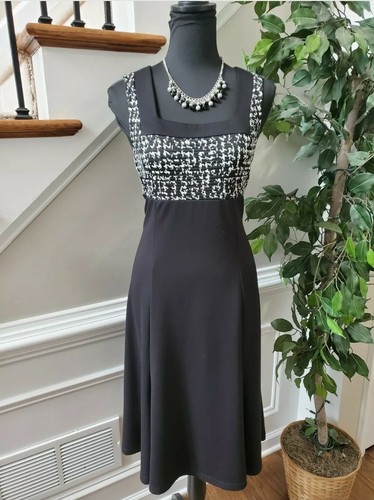 K Studio Women's Black Polyester Blend Sleeveless Square Neck Maxi Dress Size 6 - Picture 11 of 11