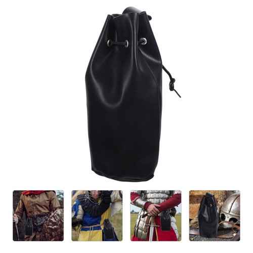 Drawstring Waist Bag Men's Pouch Renaissance Medieval Cosplay Accessory - Picture 8 of 12