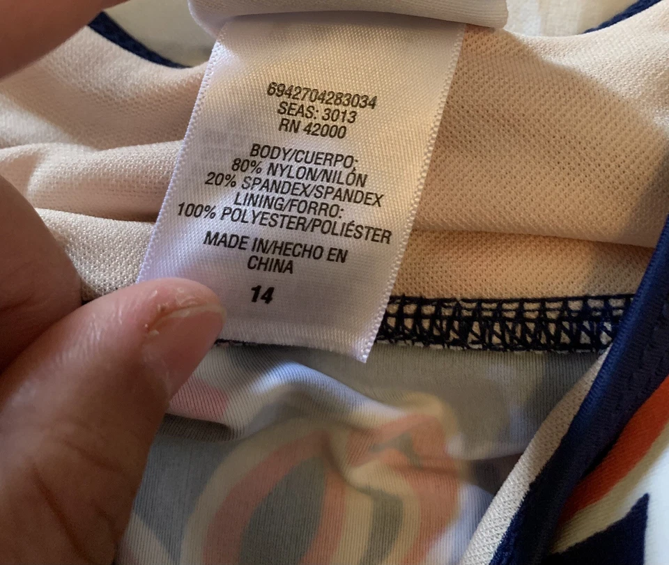 Jaclyn Smith Tank Top Swimwear Bathing Suit Top Size 14 - Image 3 of 4