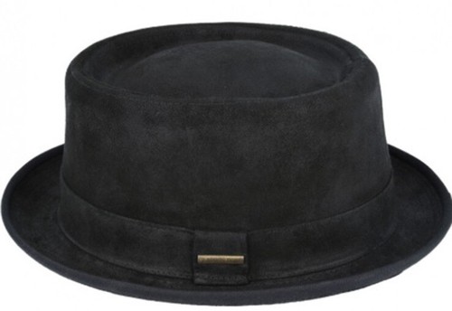 Gladwin Bond Superb Quality Hand Made Pork Pie Hat 100% Sheepskin Leather Hat - Picture 2 of 20