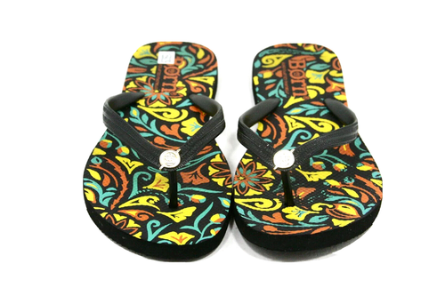Born Sandalen Damenschuhe Größe 7 M Riemen-Flip-Flops Blumenmuster Gummisandalen neu ohne Karton - Bild 4 von 12
