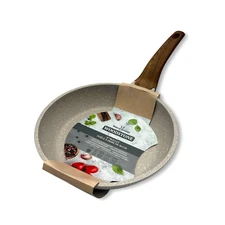 Natural Elements Woodstone 8" Induction Skillet Frying Pan Ivory Cookware
