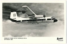 British European Airways Handley Page H.P.R.7 Airliner, 1960 RPPC