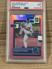 2022 Donruss Optic #76 Spencer Strider Pink RC PSA 9 MINT Braves Rated Rookie