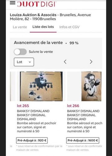 Banksy (after) - pochoir sur carton 20×30 - encadré - édition 50 ex - Bild 10 von 10