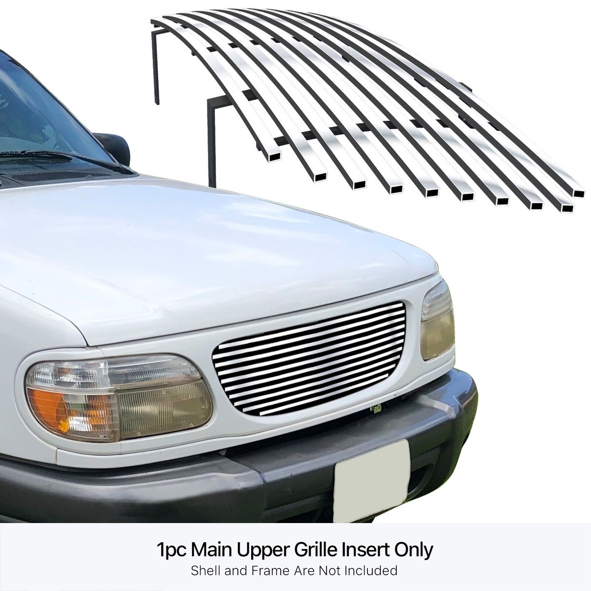 For 1995-2001 Ford Explorer Stainless Steel Billet Grille Insert