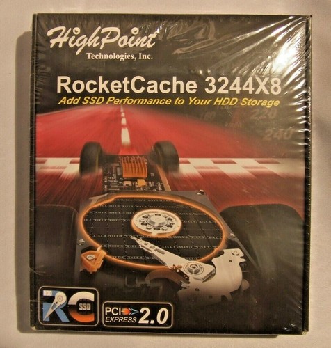 Tarjeta controladora HighPoint RocketCache 3244X8 PCIe 2.0 x8 SATA SAS SSD-RAIDCotroller - Imagen 1 de 2