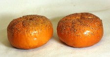 Artificial Seeded Rolls Bakery Bread Realistic Display Food Staging Prop Set 2