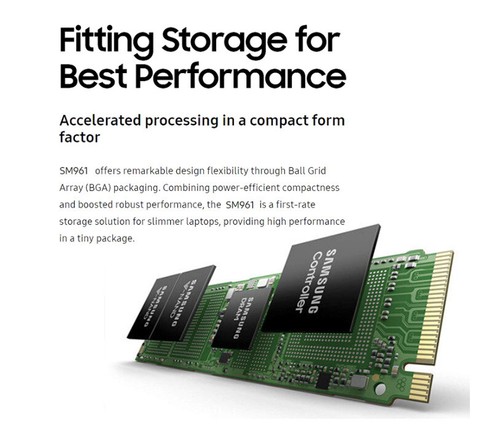 Samsung 128GB SSD PM961 M.2 PCIe Gen3 x4 2280 NVMe V-NAND Solid state drive - Picture 3 of 5