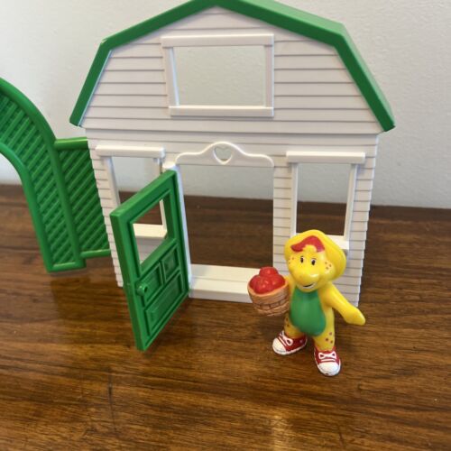 Juego plegable Playskool Barney & Friends Farm House 1998 figuras Barney y bJ - Imagen 9 de 15