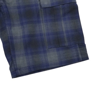 Supreme Shadow Plaid Cargo Short Navy | eBay