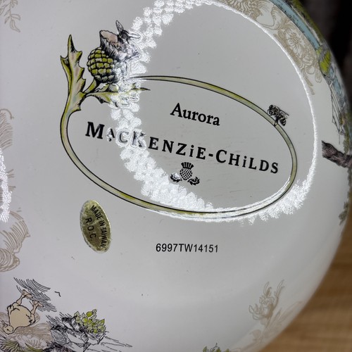 MacKenzie Childs Aurora Smaltata Ciotola Quotidiana Set 4 Pezzi Servizio Miscelatore Ritirato - Foto 12 di 24