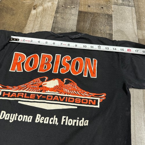 T-shirt vintage Harley Davidson Sportswear Eagle Daytona taglia small pre emblema 3D - Foto 4 di 14