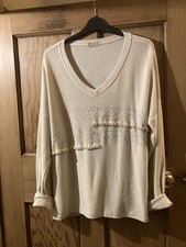 New Ladies Italian Lightweight Top Made in Italy New Collection  size 8-14 White