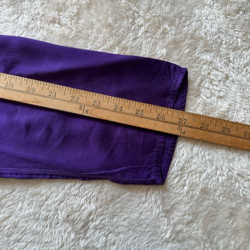 NEIMAN MARCUS vintage 90s SILK BLOUSE Purple Lightweight Button Up Sz Large - Bild 10 von 10