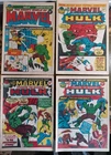 Mighty World Of Marvel 37 to 40 1973.  FF & Hulk. VGC vintage ads /features VGC