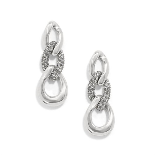 Brighton Cleo Pave Link Post Drop Earrings Style JA0066 MSRP: $118 NWT - Picture 1 of 3